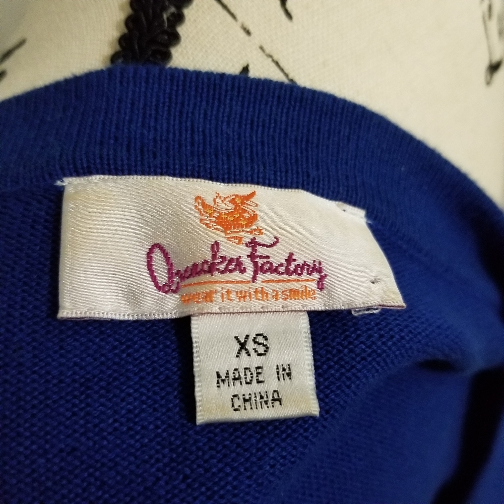 COPY - QUACKER FACTORY Cardigan Royal Blue Sequin Sweater SIZE XS. - Picture 15 of 15